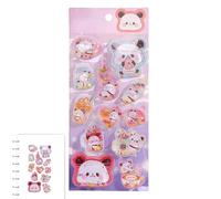 Charmants autocollants 3D | Décalcomanies artisanales | Autocollants de dessins animés - Pour, filles, adolescents, adultes, albums de découpe, planificateurs quotidiens et