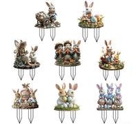 Charmants piquets de jardin d'extérieur pour embellir vos fêtes de Pâques avec joie (OH835)