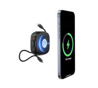 Charmast Batterie Externe,10000mAh Magnétique Power Bank avec USB C & Lighting Câbles Intégrés, 20W PD Charge Rapide Portable Chargeur, Affichage LED, pour iPhone, AirPods, iWatch, etc