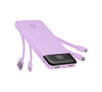 Charmast Batterie externe avec câbles intégrés, 22,5 W, 20 000 mAh, charge rapide