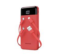 Charmast Chargeur portable, 10 000 mAh avec 4 câbles intégrés, 6 sorties, 3 entrées, batterie USB C essentielle de voyage compatible avec iPhone, iPad, téléphones Samsung