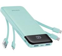 Charmast External Battery 10000 Mah With 4 Integrated Cables Portable Battery Usb C Slim Power Bank With 6 Outputs And 3 Inputs For Iphone 12 13 11 Samsung S21 S22(Qing)