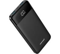 Charmast External Battery Pack With 3 Output Ports For Nintendo Switch, Iphone X, 8, Plus And Samsung Galaxy - Black