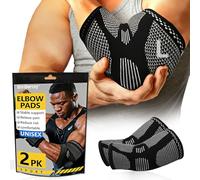 CharmChic Coudière de Compression 2 pcs, Soulage Tendinite & Épicondylite du Coude, Maintien Stable et Compression Efficace pour Tennis, Golf, Musculation, Fitness, Confort Respirant & Ergonomique, L