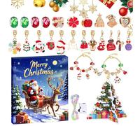 Charme Calendrier De L'Avent - Calendrier De L'Avent 2025 Bracelet Pour Filles - Matériel de Création de Bijoux pour 24 Jours pour Adolescents et Adultes