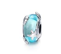 Charme,Charms Et Perles Fit Europe Bracelet Breloques Argent 925 Dauphin Étoile De Mer Crabe Bleu Océan Corail Poisson Perles Pour La Fabrication De Bijoux-Dauphin