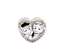 Charme,Charms Et Perlesperles Le Roi Lion Sparkling Simba Et Nala Heart Charms Fit Original Bracelets Beaux Pendentifs Bracelet Fabrication De Bijoux Filles Ados Bricolage