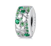 Charme Clip Stopper pour Bracelet Pandora,argent sterling Blatt Zirkonia Spacer Stopper Bead Charm