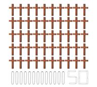 Charme Croix en Bois,Assortiment Charmes Croix Bois avec Chaînettes - Accessoires Léger de Création Bijoux Prière de Poche pour Étudiants Famille Enseignants