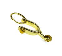Charme de à main Spur et porte-clés avec roulette | Corps en alliage nickelé, fixation divisée pour clés ou, design d ' éperon reconnaissable et détails de molette