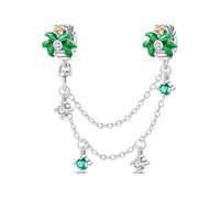 Charme de chaîne de sécurité Coconut Grove Island, breloque pour bracelet, compatible avec le collier bracelet pandora