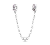 Charme de chaîne de sécurité infinite love, breloque pour bracelet, compatible avec le collier bracelet pandora
