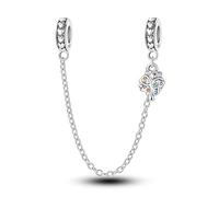 Charme de chaîne de sécurité love tree of life, accessoire de bracelet à breloques en argent sterling 925, compatible avec le collier bracelet pandora, cadeau pour femme