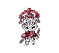 Charme de figurine de culture traditionnelle chinoise, accessoire en argent sterling 925, compatible avec un bracelet de 3 mm à 4,5 mm