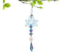 Charme de Fleur de Lotus en, Attrape-Soleil en | Pendentif en | Charme enveloppé de Fil de Perle de Boule de de Jardin pour Le Jardin, Les Bureaux, Les Voitures