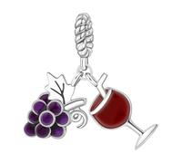 Charme de gobelet, véritable breloque de perles en argent sterling 925, compatible avec pour bracelet pandora, emballage de boîte-cadeau