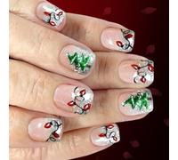 Charme de Noël Sabots frauduleux Identité Gluey Recyclable Rose Rose Unguis Art Set Epoxy Faux sabots gratuits