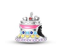 Charme de perle de chaîne de gâteau, breloque pour bracelet, compatible avec le collier de bracelet pandora