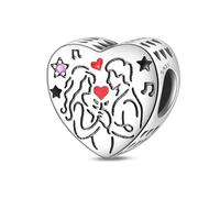 Charme de perle de lien de couple, breloque de bracelet de perles, convient aux bracelets de 3 mm à 4,5 mm