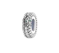 Charme de perle d'espacement de style serpent, accessoire de bracelet à breloques en argent sterling 925, compatible avec le collier de bracelet pandora, cadeau pour femme