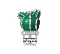 Charme de perles de cactus, accessoire de bracelet à breloques en argent sterling 925, compatible avec le collier de bracelet pandora, cadeau pour femme