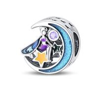 Charme de perles de fée clair de lune, accessoire de bracelet à breloques en argent sterling 925, compatible avec le collier de bracelet pandora, cadeau pour femme