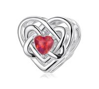 Charme de perles de nœud d'amant, accessoire en argent sterling 925, compatible avec un bracelet de 3 mm à 4,5 mm