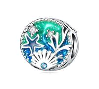 Charme de perles du royaume sous-marin, accessoire de bracelet à breloques en argent sterling 925, compatible avec le collier de bracelet pandora, cadeau pour femme