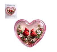 Charme De Poche En Forme De Cœur,Décor Émotionnel Naturel Portable Petit en Acrylique 2D - Ornement en Forme De Cœur | Pour Famille Amis Anniversaire Nouvel An Mariage Fête Collection