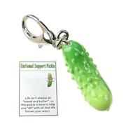 Charme de porte-clés de cornichon - Course fantaisiste, décor mignon | PENDANT DE NOUVELLES POUR LA POUR LA POUR LA PACKPACK CHARME, IDEA ÉLÉPOSITIQUE DES ADOLES ADOLES, MINI SYMBOLE DE SUPPORT EMOTIO