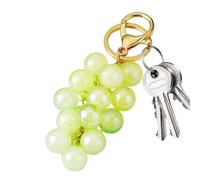 Charme de porte-clés de sac à main - Pendentif de raisin mignon, peluche, accessoire 3D | Adorable porte-clés en forme de fruits, idéal pour fans de femmes adolescentes, parfait pour voyages,