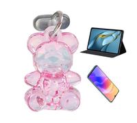 Charme de prise anti-poussière pour téléphone - Étui de protection pour chargeur de téléphone en acrylique d'ours de dessin animé - Housse de port de charge portable, pendentif de téléphone, petit