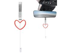 Charme De Rétroviseur - Décor Intérieur LED Forme Cœur Acrylique 3V 9.1×10.1×1.4cm | Sangle Poignée Auto Éclairage Constant Flash Lent Rapide pour SUV Berline Camion Minibus Fourgonnette