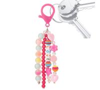 Charme de sac à main perlé, porte-clés mignon perlé,Porte-clés de sac à dos de charme de à main de perles colorées | Porte-clés portable avec pendentif décoratif pour à dos, cartable, à ma