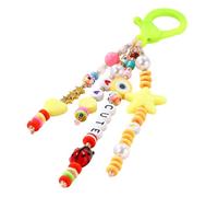 Charme de sac à main perlé, porte-clés mignon perlé,Porte-clés de sac à dos de charme de à main de perles colorées - Porte-clés portable avec pendentif décoratif pour à dos, cartable, à ma