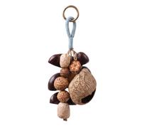 Charme de sac Boho, shaker de graines noix naturelles fait à la main, A