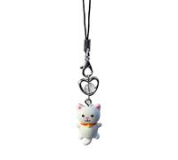 Charme de Téléphone Chat,Porte-Clés Pendentif Lanyard - Accessoire Antiperte Chat Décoratif pour Sacs Clés Téléphone Adultes