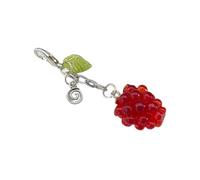 Charme décoratif, porte-clés en forme de fruit inspiré de la framboise avec fermoir mousqueton, détail de sucré pour un usage quotidien