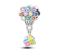 Charme d'ornement de chaîne de maison de ballon coloré, breloque de bracelet en perles, convient aux bracelets de 3 mm à 4,5 mm