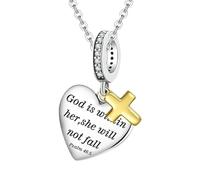Charme du cœur, charme du cœur pour les bracelets | Pendentif chrétien pour les femmes | Soucine de vacances de Pâques pour le coeur pour les bijoux de mariage