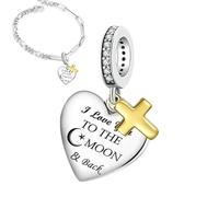 Charme en forme de cœur, bracelet en forme de cœur religieux - Pendentif religieux Dange Crafts - Pendentif cœur pour l'artisanat chrétien Bracelet Collier Fabrication de bijoux, verwijzen naar de