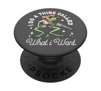 Charme et humour hilarants grenouille cowboy western « I Do What I Want » PopSockets PopGrip Adhésif