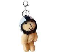 Charme Ours Pour Sac à Main,Peluche Porte-clés Ours avec Casque | Porte-Clés Animal pour Sac à Dos École Voyage Sac Femme