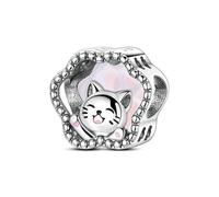 Charme patte de chat, breloque pour bracelet, compatible avec le collier bracelet pandora