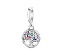 Charme pendentif arbre de vie, accessoire de bracelet à breloques en argent sterling 925, compatible avec le collier bracelet pandora, cadeau pour femme