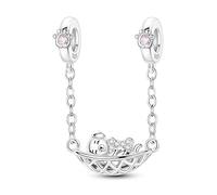 Charme pendentif double anneau hamac chiot, breloque pour bracelet, compatible avec le collier bracelet pandora