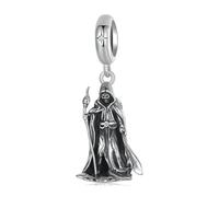 Charme pendentif faucheuse brandissant une baguette en argent sterling 925 convient au collier bracelet pandora, scc2900