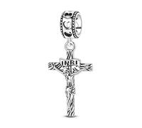 Charme pendentif jésus crucifix, breloque pour bracelet, compatible avec le collier bracelet pandora