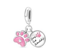 Charme pendentif patte de chat amitié, accessoire de bracelet à breloques en argent sterling 925, compatible avec le collier bracelet pandora, cadeau pour femme