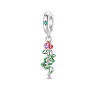 Charme pendentif serpent séduisant, accessoire de bracelet à breloques plaqué argent, compatible avec le collier bracelet pandora, cadeau pour femme